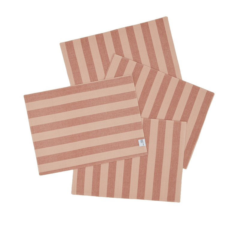 Essential Striped Placemat - Set of 4 - Hawkins New York - Kitchen + Table Linens - Ivory/ Flax - HORNE