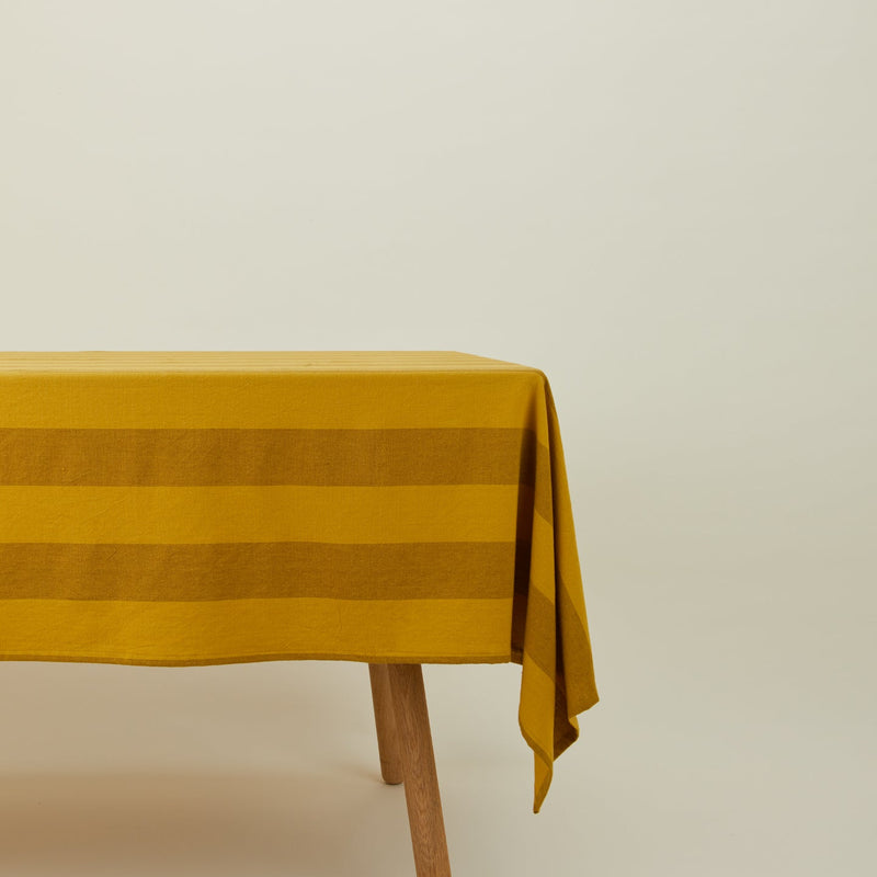 Essential Striped Tablecloth - Hawkins New York - Kitchen + Table Linens - Ivory/ Flax - HORNE
