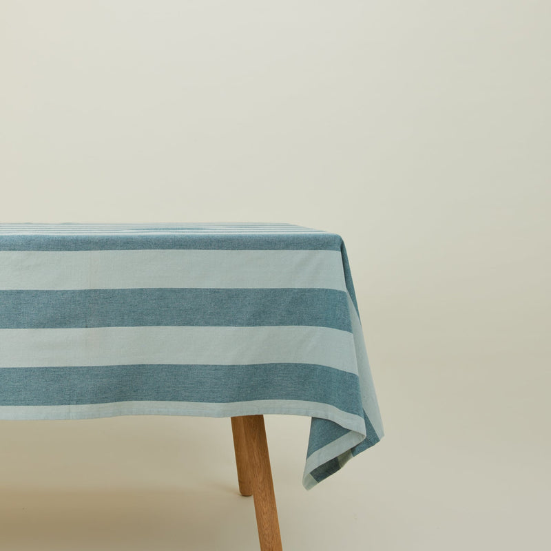 Essential Striped Tablecloth - Hawkins New York - Kitchen + Table Linens - Ivory/ Flax - HORNE