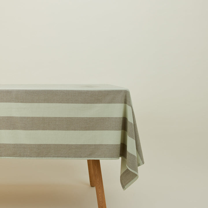 Essential Striped Tablecloth - Hawkins New York - Kitchen + Table Linens - Olive/ Sage - HORNE
