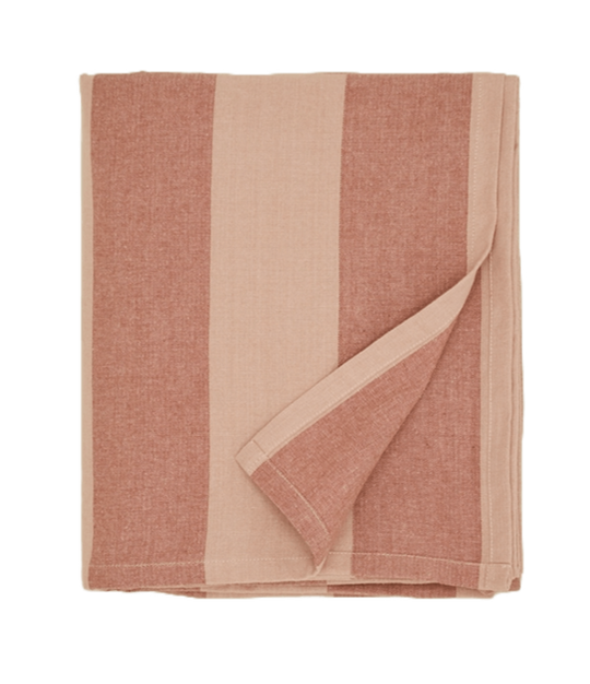Essential Striped Tablecloth - Hawkins New York - Kitchen + Table Linens - Blush/ Terracotta - HORNE