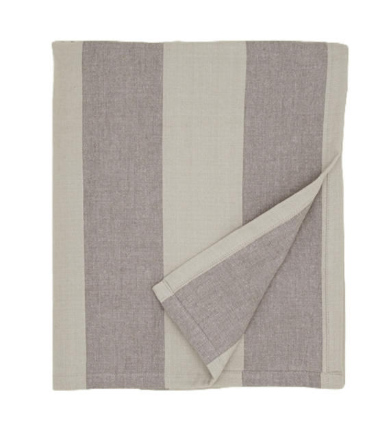Essential Striped Tablecloth - Hawkins New York - Kitchen + Table Linens - Light Grey/ Dark Grey - HORNE