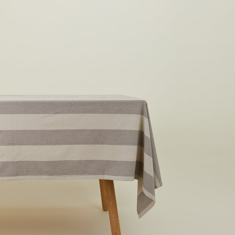 Essential Striped Tablecloth - Hawkins New York - Kitchen + Table Linens - Ivory/ Flax - HORNE