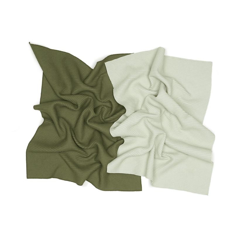 Essential Waffle Dish Towels - Set of 2 - Hawkins New York - Kitchen Tools - Ivory/White - HORNE