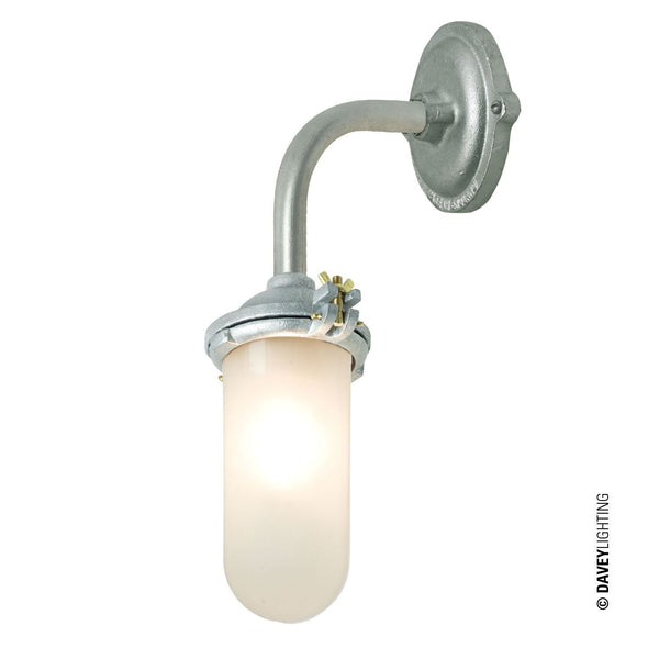 Exterior Right Angle Bracket Light (No Reflector) - Frosted Glass