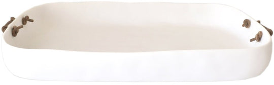 Extra Large Tray with Leather Handles