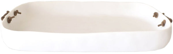Extra Large Tray with Leather Handles