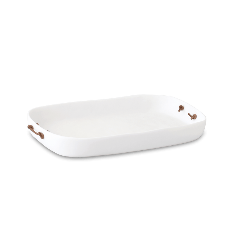 Extra Large Tray with Leather Handles - Tina Frey - Serveware - HORNE