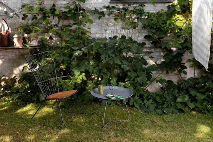 EYELET Tray Table - HOUE - Outdoor Furniture - 27.6"Ø - Pigeon Blue - HORNE
