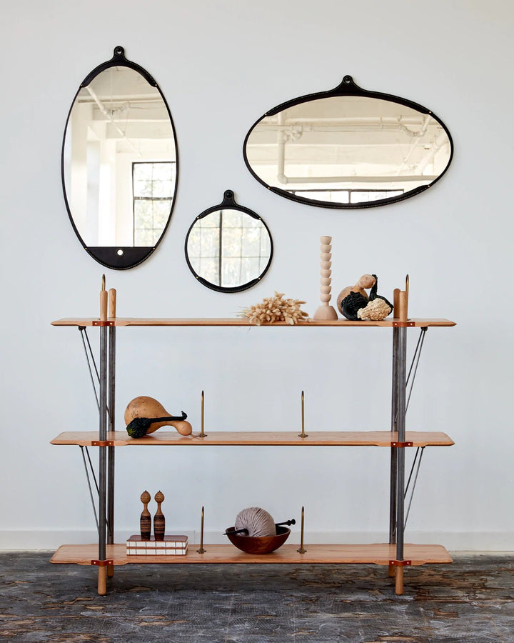 Fairmount Wide Oval Mirror - Lostine - Mirrors - Black - HORNE