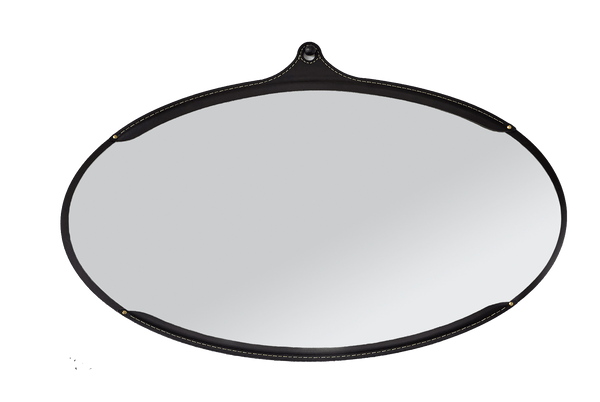 Fairmount Wide Oval Mirror - Lostine - Mirrors - Black - HORNE