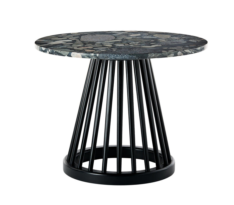 Fan Table - Small - Tom Dixon - Tables + Desks - Black Stained Birch - Pebble - HORNE
