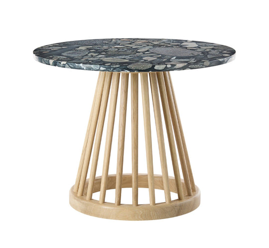 Fan Table - Small - Tom Dixon - Tables + Desks - Natural Oak - Pebble - HORNE