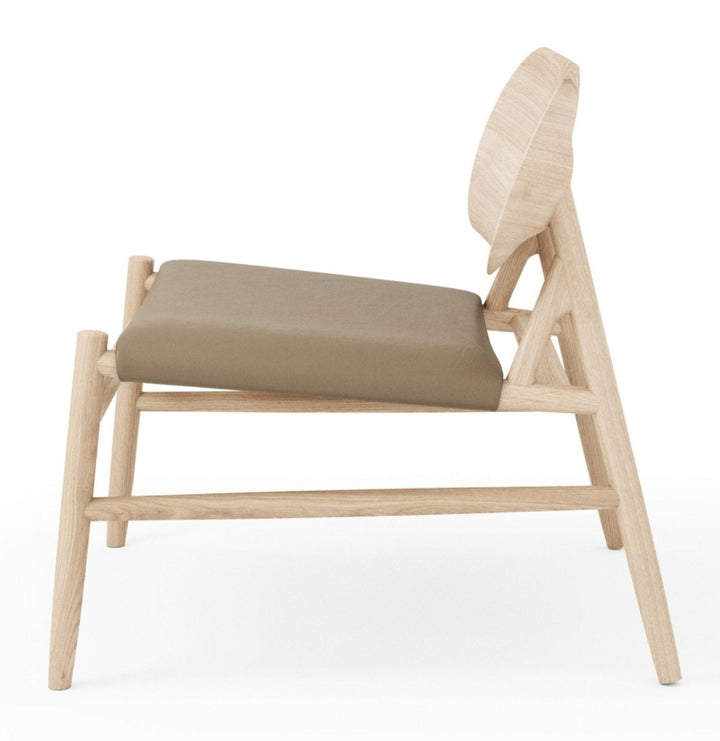 Ferdinand Lounge Chair - BRDR. Kruger - Chairs - Black Lacquered Oak - Spectrum Almond Leather - HORNE