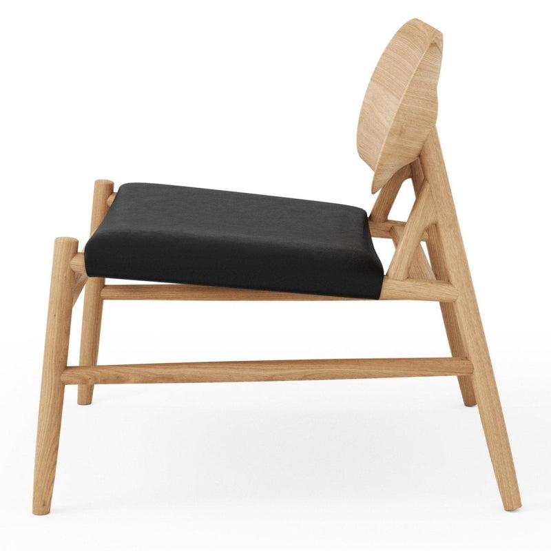 Ferdinand Lounge Chair - BRDR. Kruger - Chairs - Fumed Oak - Savanne Black Leather - HORNE