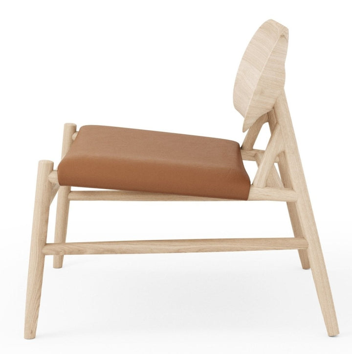 Ferdinand Lounge Chair - BRDR. Kruger - Chairs - Black Lacquered Oak - Spectrum Brandy Leather - HORNE
