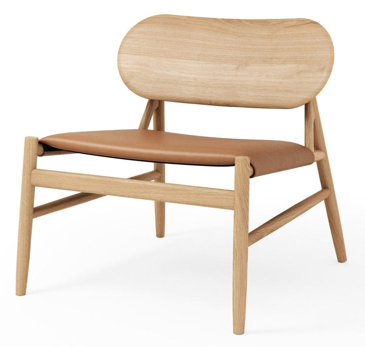 Ferdinand Lounge Chair - BRDR. Kruger - Chairs - Oiled Oak - Spectrum Brandy Leather - HORNE