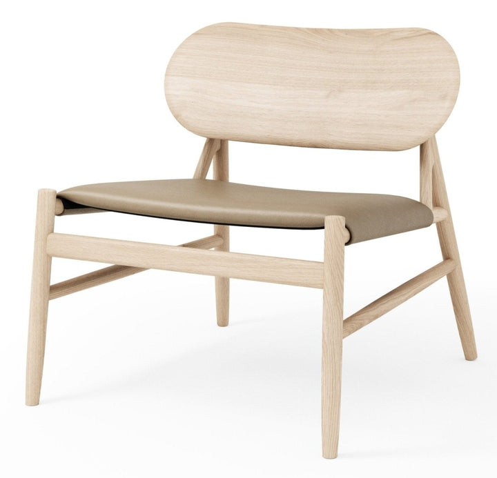 Ferdinand Lounge Chair - BRDR. Kruger - Chairs - Black Lacquered Oak - Spectrum Almond Leather - HORNE