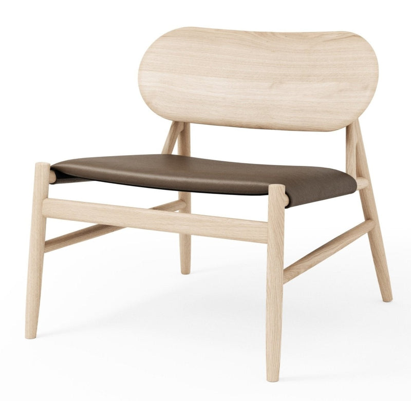 Ferdinand Lounge Chair - BRDR. Kruger - Chairs - Fumed Oak - Savanne Black Leather - HORNE