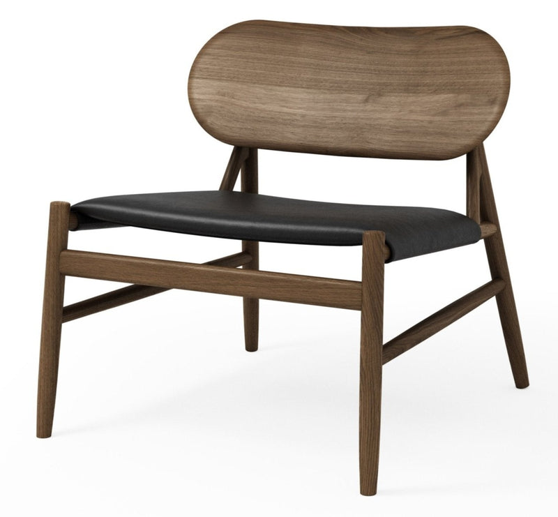 Ferdinand Lounge Chair - BRDR. Kruger - Chairs - Fumed Oak - Savanne Black Leather - HORNE