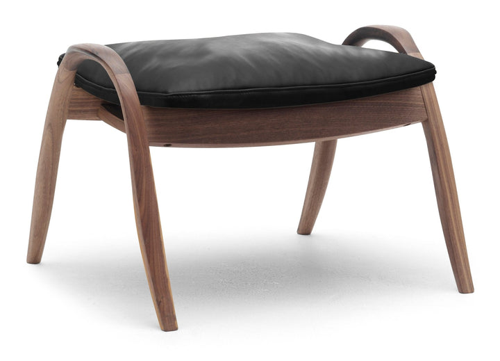 FH430 Signature Foot Stool - Carl Hansen & Son - Stools + Benches + Ottomans - Oiled Walnut/Sif 98 Leather - HORNE