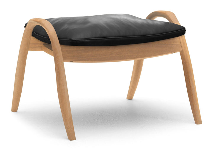 FH430 Signature Foot Stool - Carl Hansen & Son - Stools + Benches + Ottomans - Oiled Oak/Sif 98 Leather - HORNE
