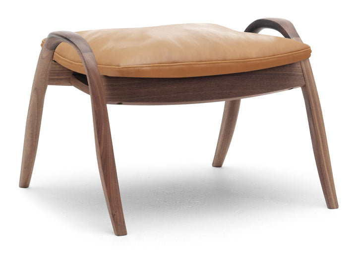 FH430 Signature Foot Stool - Carl Hansen & Son - Stools + Benches + Ottomans - Oiled Walnut/Sif 95 Leather - HORNE
