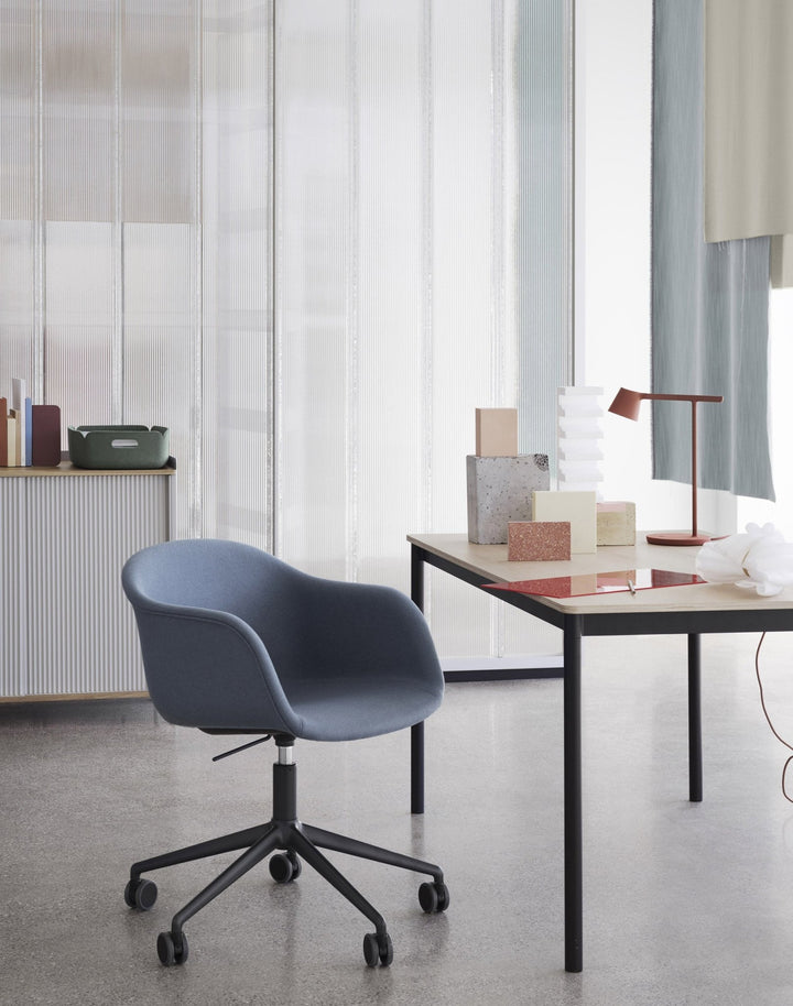 Fiber Armchair - Swivel Base With Castors & Gas Lift - Muuto - Chairs - Remix 183 - HORNE