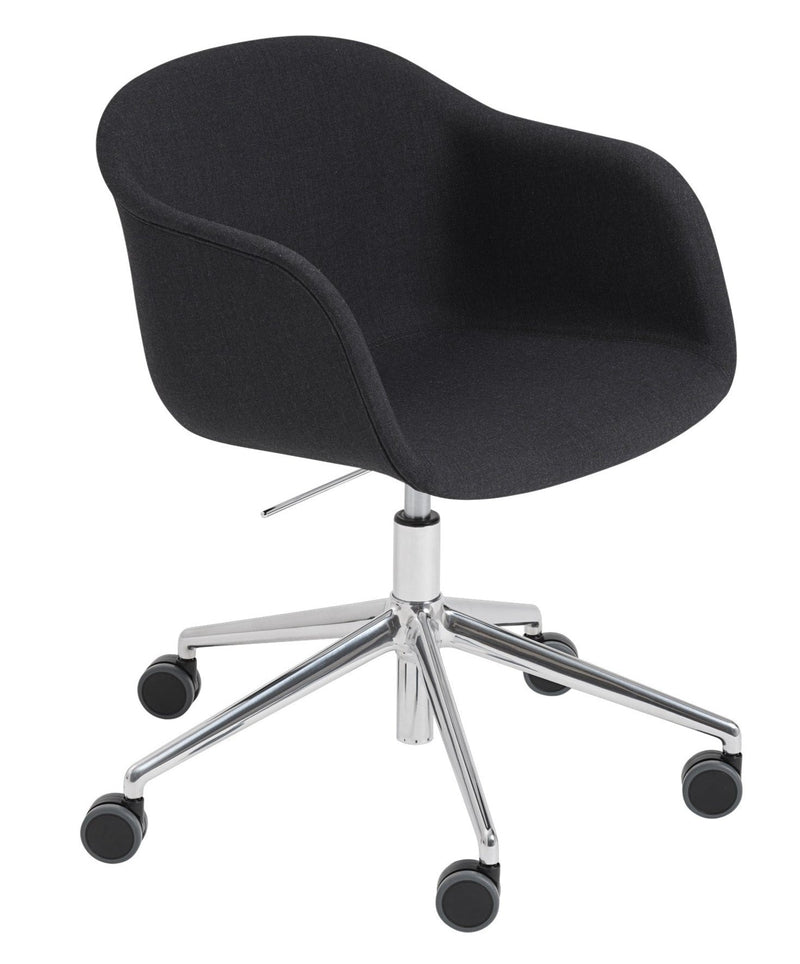 Fiber Armchair - Swivel Base With Castors & Gas Lift - Muuto - Chairs - Remix 183 - HORNE