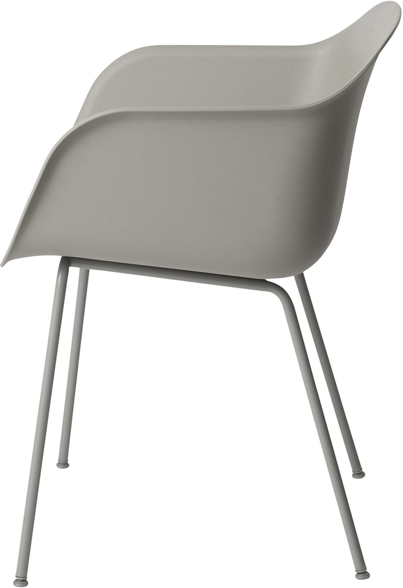 Fiber Armchair - Tube Base - Muuto - Chairs - Black Shell & Black Tube Base - HORNE