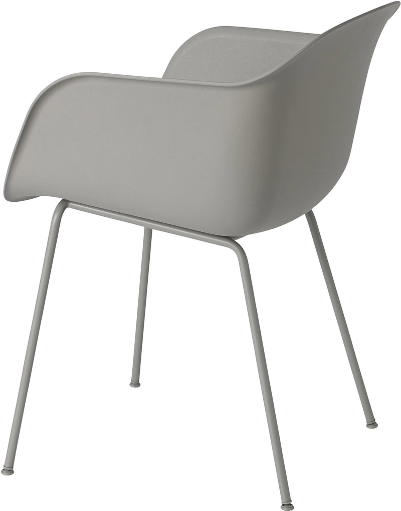 Fiber Armchair - Tube Base - Muuto - Chairs - Black Shell & Black Tube Base - HORNE