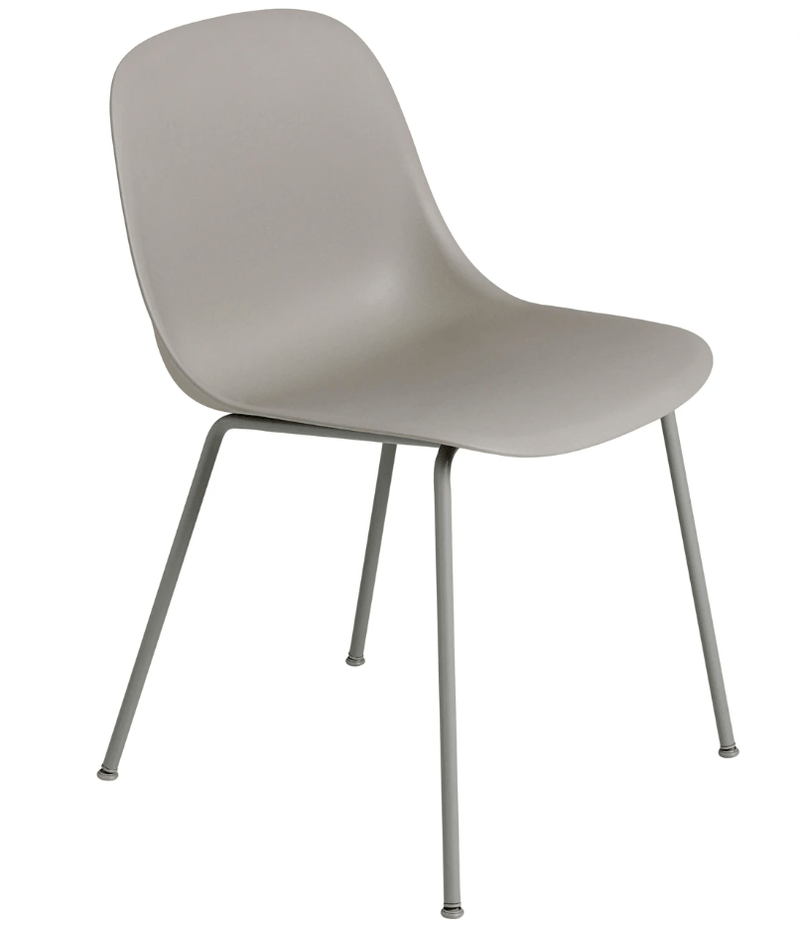 Fiber Side Chair - Tube Base - Muuto - Chairs - Black Seat & Black Base - HORNE