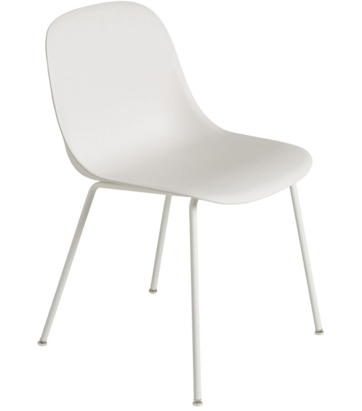 Fiber Side Chair - Tube Base - Muuto - Chairs - Black Seat & Black Base - HORNE
