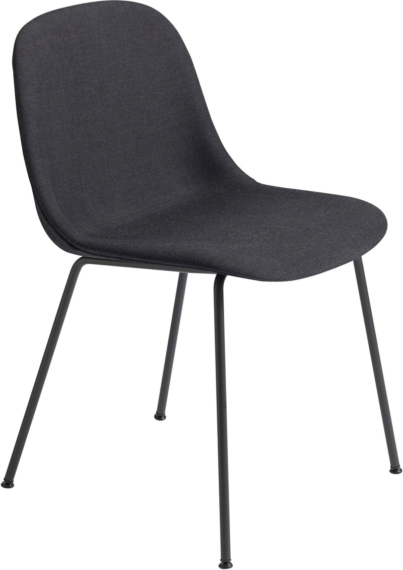 Fiber Side Chair - Tube Base - Muuto - Chairs - Black Seat & Black Base - HORNE