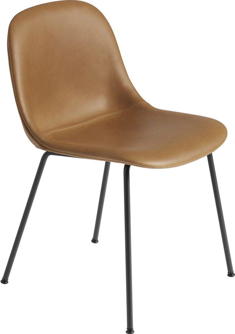 Fiber Side Chair - Tube Base - Muuto - Chairs - Black Seat & Black Base - HORNE