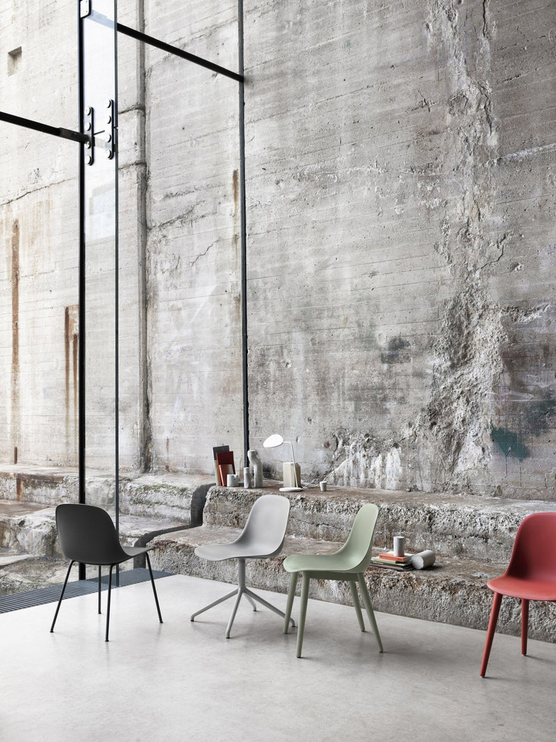 Fiber Side Chair - Wood Base - Muuto - Chairs - Black Shell & Black Base - HORNE