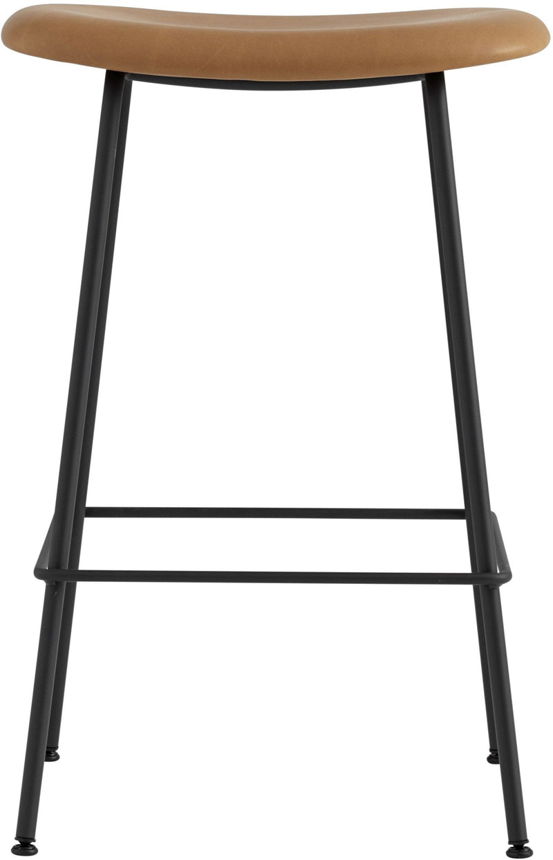 Fiber Stool Without Back - Wire Base - Muuto - Stools + Benches + Ottomans - Black Seat & Black Base - Counter Height - HORNE