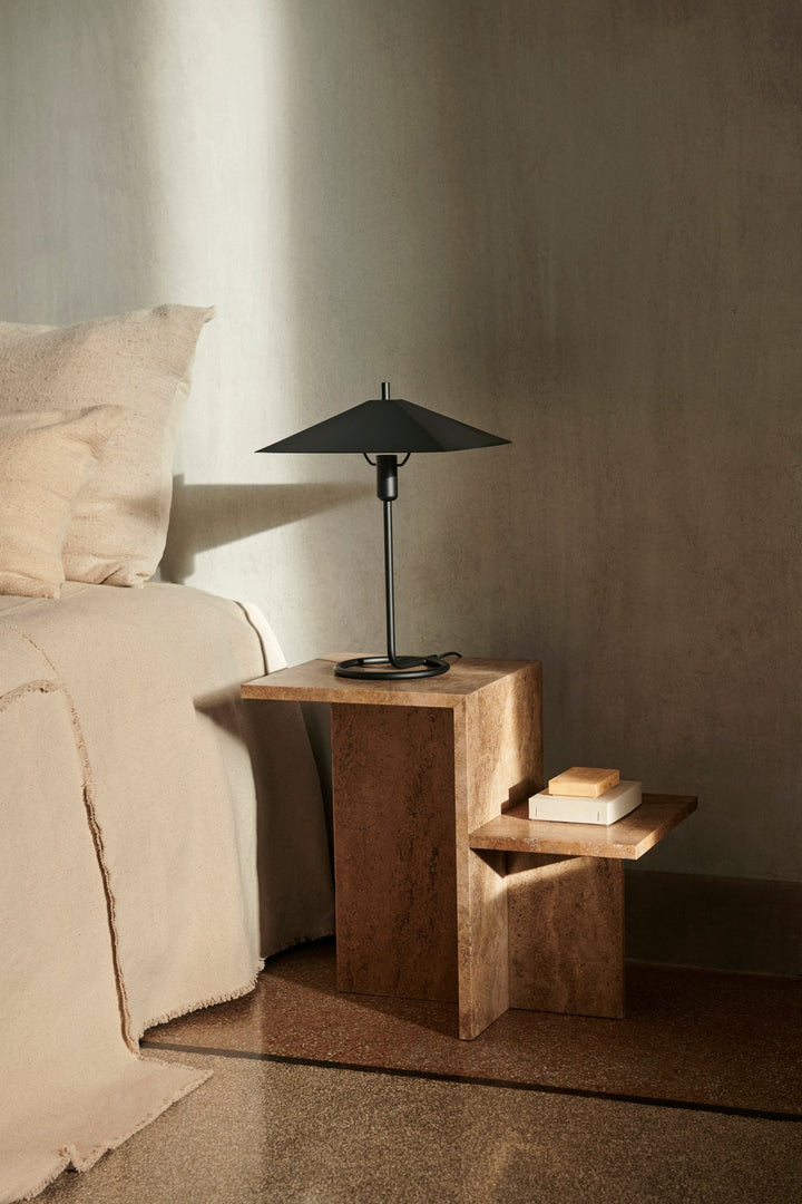 Filo Table Lamp - Square - Ferm Living - Tables + Desks - Black/ Mirror Polished - HORNE
