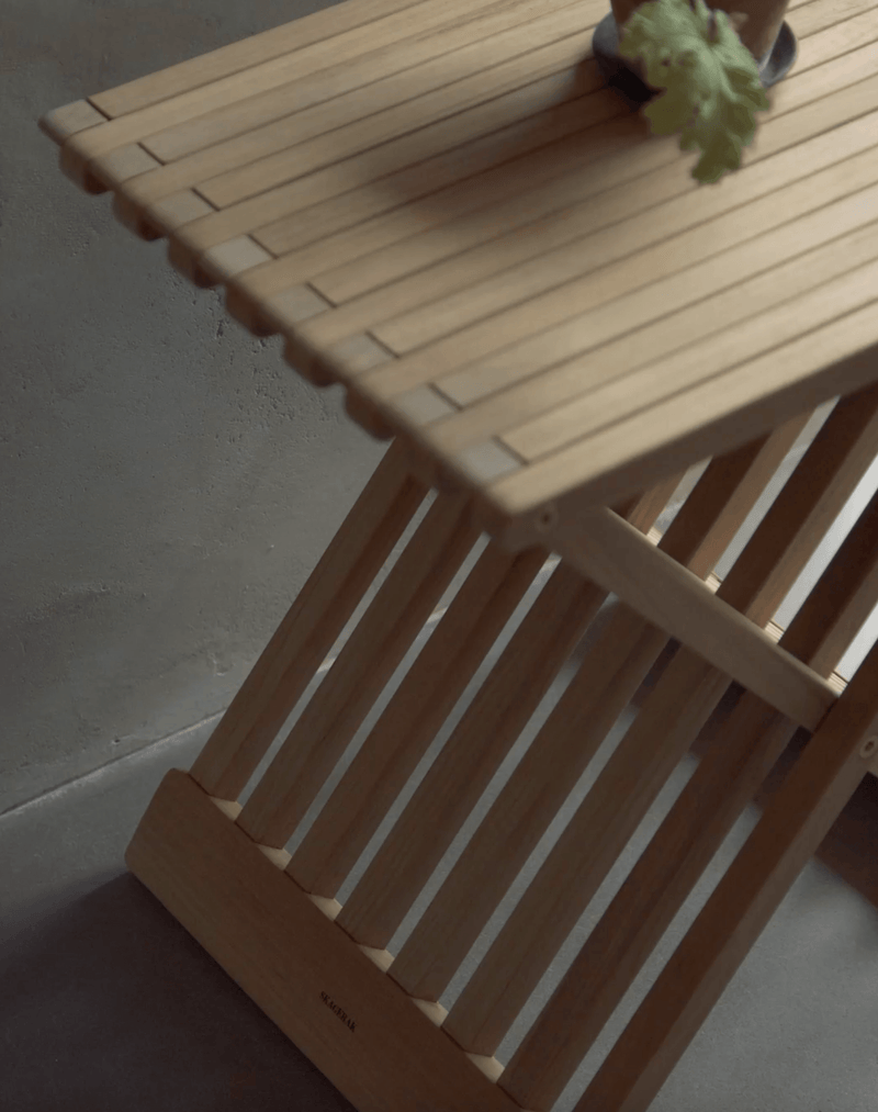 Fionia Folding Stool/Table - Oak - Skagerak by Fritz Hansen - Stools + Benches + Ottomans - HORNE