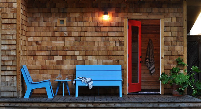 Fire Bench - Loll Designs - Outdoor Furniture - Sky Blue - HORNE