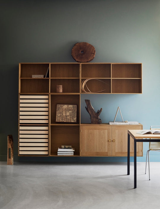 FK63 Deep Bookcase Upright - 14 Trays - Carl Hansen & Son - Shelving - HORNE