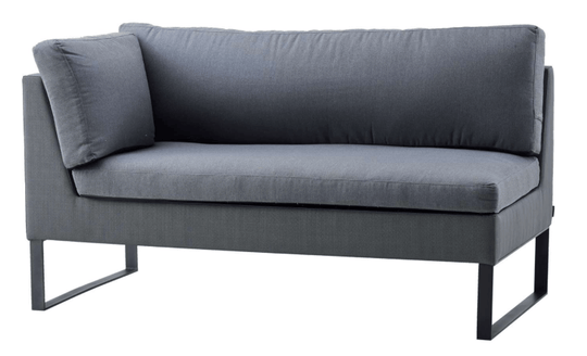 Flex 2 - Seater Sofa - Cane Line - Outdoor Furniture - Right Module - Grey - HORNE