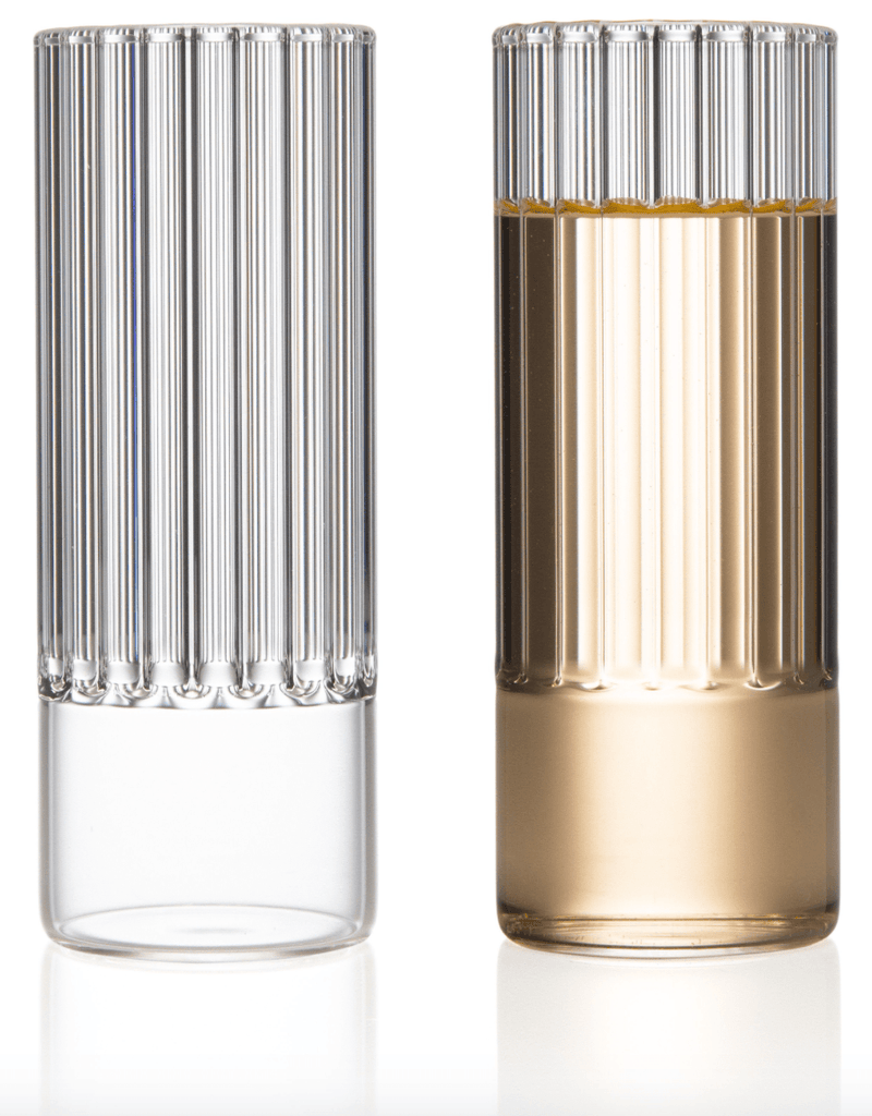 Elegant, modern champagne flute set by Fferrone Design