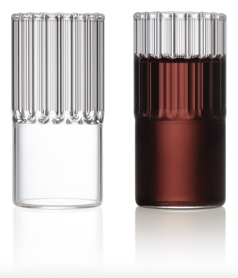 Set of espresso and liqueur glasses inspired by the Chicago skyline