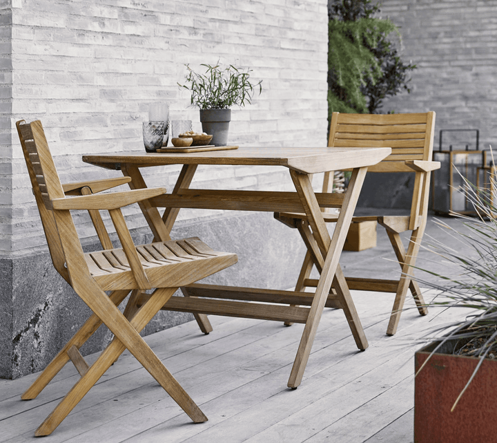 Flip Folding Armchair - Cane Line - Outdoor Furniture - Light Grey Focus - HORNE