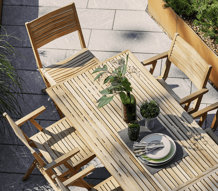 Flip Folding Chair - Cane Line - Outdoor Furniture - Light Grey Focus - HORNE