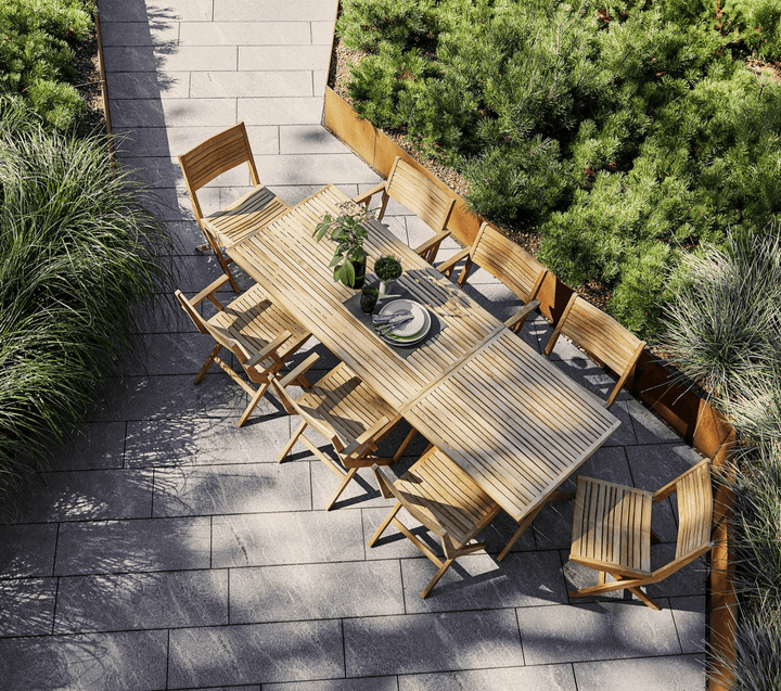 Flip Folding Table - Cane Line - Outdoor Furniture - Large - HORNE