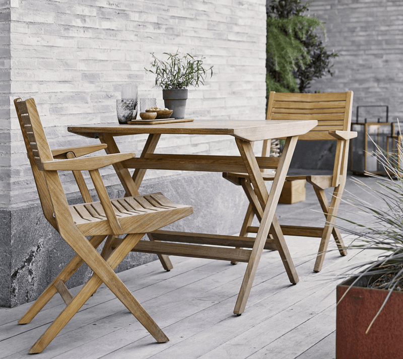 Flip Folding Table - Cane Line - Outdoor Furniture - Small - HORNE