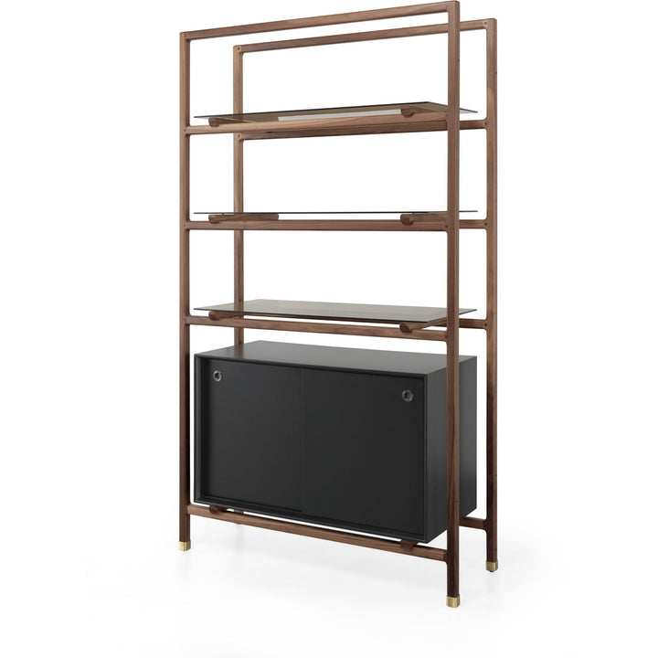 Float Bookshelf - Small - WeWOOD - Shelving - Walnut - With Cabinet - HORNE