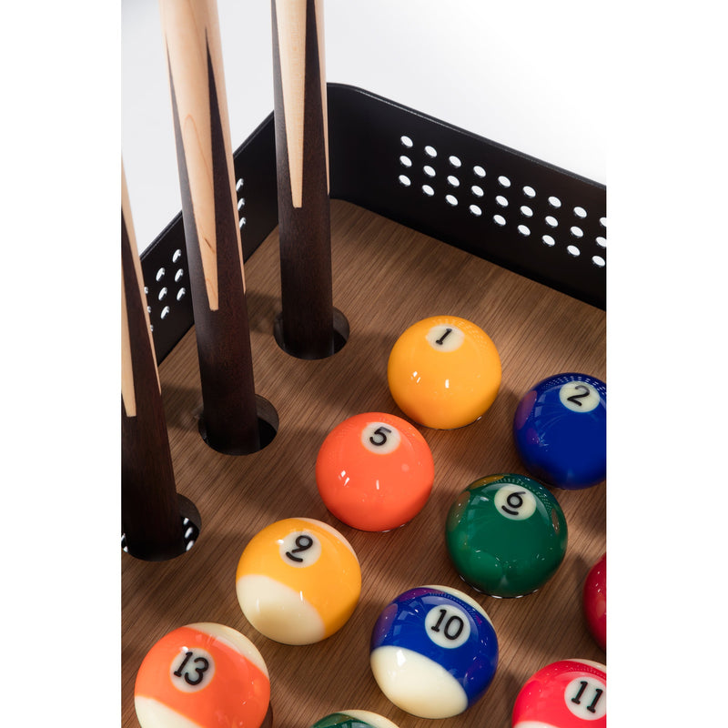 Floor Cue Rack for Diagonal Pool Table - RS Barcelona - Games + Recreation - White - Iroko - HORNE